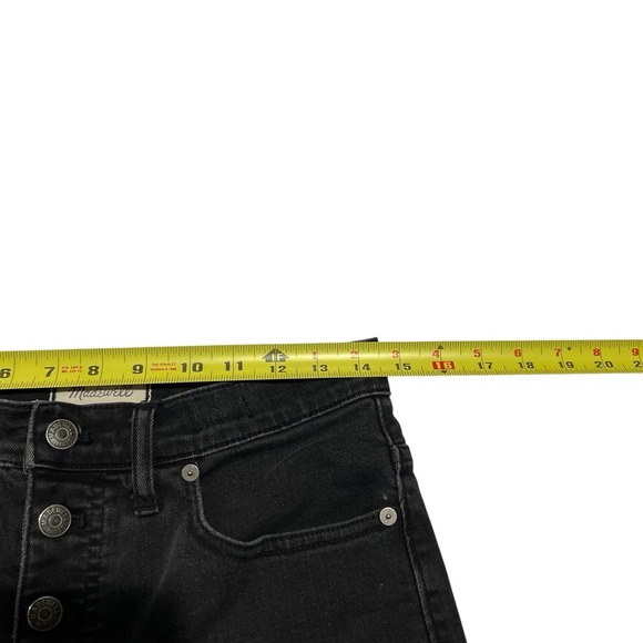 Madewell Wide-Leg Crop Black Women's Size 28 Button-Front - Picture 7 of 14